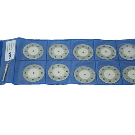 TMAX 10 pc 1.5 Inch 40mm Breath Hole Diamond Coated Cutoff Discs Cut Off Saw Wheel with Mandrel of 1/8 Inch Shank for Dremel and Other Rotary Tools