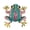 Green, variant on Gyn & Joy Crystal Rhinestone Multi Color Frog Fashion Jewelry Pendant Pin Brooch (Blue)