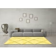 thumbnail image 3 of Ahgly Company Machine Washable Indoor Rectangle Oriental Yellow Modern Area Rugs, 7' x 10', 3 of 4