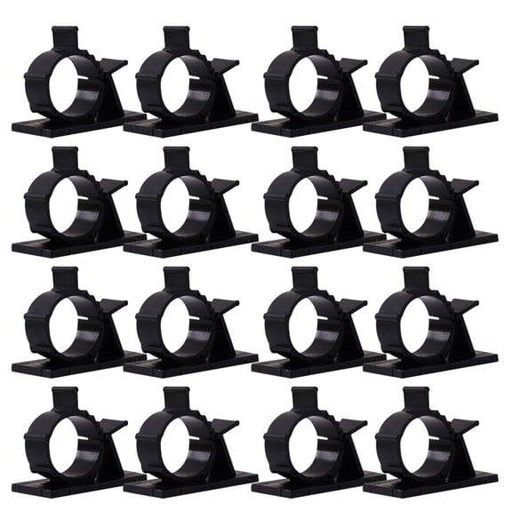 BESTYASH 100Pcs Cable Clips Holder Adjustable Self Adhesive Plastic Wire Clamp Cord Clips for Desk Cable Management