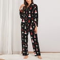thumbnail image 2 of Sikiie Christmas Tree and Gold Socks Pajamas for Women Set, Womens Pajama Sets, Lounge Sets for Women, 2pjs for Women-Small, 2 of 7