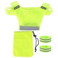 thumbnail image 2 of EeaseCA 1PC Adjustable Safety Vest Security High Visibility Vest Reflective Visibility Cloth for Outdoor Running Riding (Fluorescent Yellow), 2 of 7