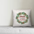 thumbnail image 3 of Creative Products Santa Claus is coming to town wreath 16x16 Spun Poly Pillow, 3 of 3