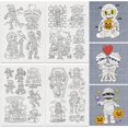thumbnail image 1 of 22Pcs Mummy Water Soluble Hand Sewing Stabilizers 8.3"x11.7" Funny Mummy Embroidery Pattern Stabilizer 4 Sheets Cute Stick and Stitch Embroidery Paper Sticker, 1 of 7