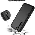 thumbnail image 5 of Samsung S23 Case with Card Holder 5G 6.1 inch Slim Dual Layer Heavy Duty Protective Galaxy S23 Case Hidden Card Slot Wallet Case for Samsung S23(Black), 5 of 14