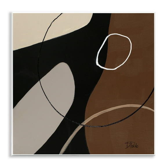 Stupell Industries Minimal Project Shapes Abstract Painting Unframed Art Print Wall Art, 12 x 12