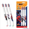 thumbnail image 1 of BIC 4-Color Retractable Ballpoint Pen with Marvel's Spider-Man Theme, Versatile Medium Point, 3-Count in Assorted Ink-(Multicolor), 1 of 3