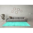 thumbnail image 3 of Ahgly Company Machine Washable Indoor Square Persian Turquoise Blue Traditional Area Rugs, 5' Square, 3 of 4