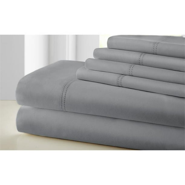 Tours 6 Piece Cotton Queen Size Sheet Set with Double Hem The Urban Por