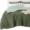 thumbnail image 1 of Edredones edredredones tamaño queen, color verde y verde claro, 1 of 8