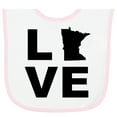 thumbnail image 2 of Inktastic Love Minnesota Baby Terry Cloth Bib, 2 of 3