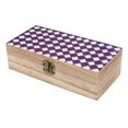 thumbnail image 6 of 7.9×2.3 In Wooden Boxes Durable Easy To Use Dustproof Prevent Slippery Delicate And Cabinet Violet Retro Houndstooth_2, 6 of 8