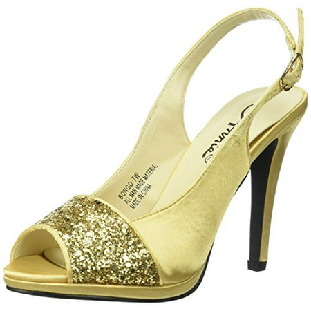 Annie Shoes Women's Bongo W Dress Sandal, Gold, 7.5 W US