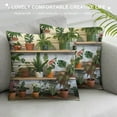 thumbnail image 3 of Sheronv Maximalist Plants Graphic Decorative Throw Pillow Cover for Home Couch Living Room Bed Sofa - 1PC 20x20in, 3 of 5