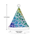 thumbnail image 3 of Fuzoiu Rainbow Glitter Print Santa Hat Christmas Hat for Adults,Santa Hats with Pompom, Unisex Xmas Holiday Hat for Christmas New Year Festive Party Supplies, 3 of 6