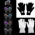 thumbnail image 4 of Guantes intermitentes Glow 7 Mode LED Rave Light Finger Lighting Mitt Black Sywqhk Libre de BPA, 4 of 6