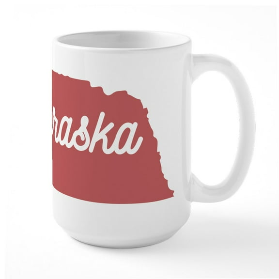 CafePress - Nebraska - 15 oz Ceramic Large White Novelty Mug