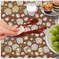 thumbnail image 6 of Pioneer Flower Floral Print Pattern Round Tablecloth 60 X 60 Inch, Wrinkle Resistant Wipeable Table Cloth for Kitchen Dining Picnic Patio Party, 6 of 6