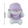 thumbnail image 3 of Adorable Plush Bunny Backpack for Kids, Soft Stuffed Animal Bag with Pink Hat and Adjustable Straps, Cute Toy Gift for Girls, 3 of 5