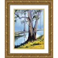 thumbnail image 1 of Gercken, Graham 15x18 Gold Ornate Wood Framed with Double Matting Museum Art Print Titled - River Gum, 1 of 4