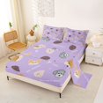 thumbnail image 2 of Homewish Lovely Dog Bed Sheets,Luck Good Sweet Day My Cute Puppies Print Full Size Sheets,Purple,4pcs,1 Flat Sheet, 1 Fitted Sheet and 2 Pillowcases, 2 of 6