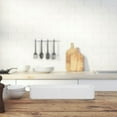 thumbnail image 6 of KALLORY White Plastic Drawer Organizer Set 2 Pieces for Kitchen Cutlery and Utensil Storage Holder, 6 of 8