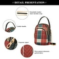 thumbnail image 4 of FORMRS Crossbody Bag for Women Shoulder Cell Phone Purse with Zipper, Vibrant Red Tartan Pattern, 4 of 7