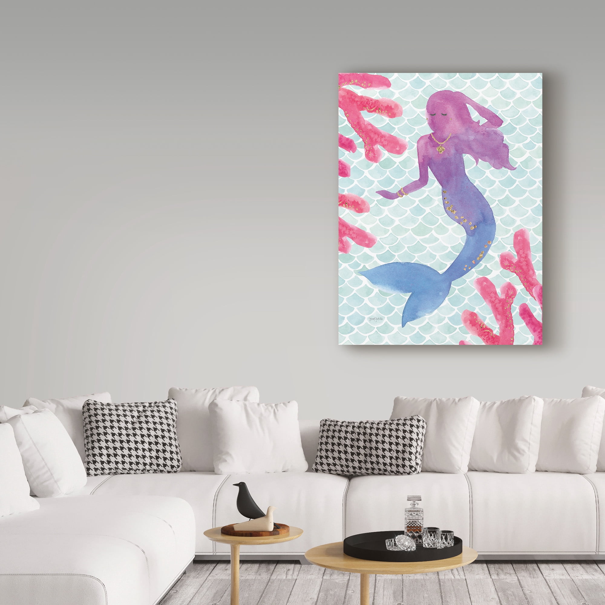 Trademark Fine Art 'Mermaid Friends I' Canvas Art by Jenaya Jackson