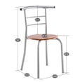 thumbnail image 5 of Tcbosik 3-Piece Modern Dining Set, 31" Table with Storage Shelves, Dinette Table Set for Small Space, Kitchen, Breakfast Nook, Browm, 5 of 13