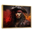 thumbnail image 2 of Designart "Fiery Courage Of Pirates And Corsairs II" Pirate Floater Framed Wall Art Living Room, 2 of 5