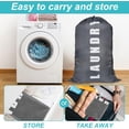 thumbnail image 5 of jimin Large Laundry Bags, Portable Travel Laundry Bags with Drawstring Cord, Dirty Clothes Bags Perfect for Home, Travel, Holiday, Camping, Caravan, Dormitory (Blue&Grey), 5 of 11