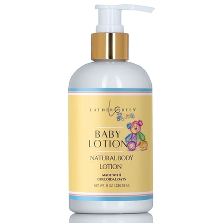 Baby Natural Body Lotion - Gentle to All Skin, Designed for Newborn and Infants - 8 oz by LatherGreen
