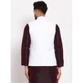 thumbnail image 4 of eloria Men Embroidered White Nehru Jacket for Partywear Festival Waistcoat Indian Vest Blazer Embroidery Design, 4 of 5