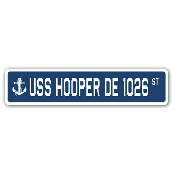 USS HOOPER DE 1026 Street Sign us navy ship veteran sailor gift
