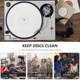 thumbnail image 3 of IFANLANDOR Vinyl Record Player Acrylic Mat White Nonslip Turntable Pad for Stable Playback, 3 of 8