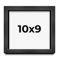10x9 Frame Black Charcoal Grey Wood Textured Picture Frame | 0.75 Inch Moulding Width | Gunmetal