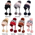 thumbnail image 3 of Hairball Bib Earflap Cap Female Knit Bonnet Winter Outdoor Riding Sets Knitted Beanies Hats Hat Scarf Set Beanie Caps Women Hat Scarf GREY HAT, 3 of 8