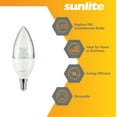 thumbnail image 3 of Sunlite LED B11 Torpedo Tip Chandelier Light Bulb, 5 Watts (40W Equivalent), European E14 Base, Dimmable, 2700K Warm White, Clear, 6 Pack, 3 of 6