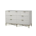 thumbnail image 2 of Origins by Alpine White Pearl Wood 7 Drawer Dresser in White, 2 of 7
