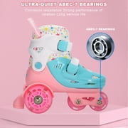 JIAN YA NA Kids Roller Skates Size Adjustable Children Toddler for Beginner Boys and Girls