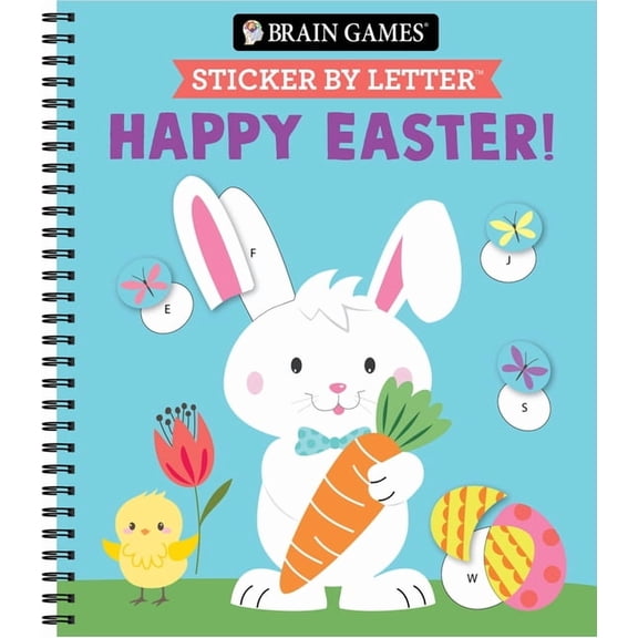 Brain Games - Sticker by Letter Brain Games - Sticker by Letter: Happy Easter!, (Spiral-Bound)