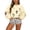 Beige, variant on JIAYUE Women Halloween Sweatshirt Skeleton Embroidery Crew Neck Long Sleeve Loose Fit Pullover Casual Tops Outdoor Versatile For Daily Comfortable Wear
