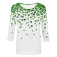 thumbnail image 4 of YanHoo Funny St. Patricks Day Shirts Women 3/4 Sleeve Plus Size Tops 2024 Trendy 3/4 Sleeve Tops Pullover Casual Crewneck Sweatshirts Ladies Spring Shirts Prime Sale under 10 dollars Clearance, 4 of 6