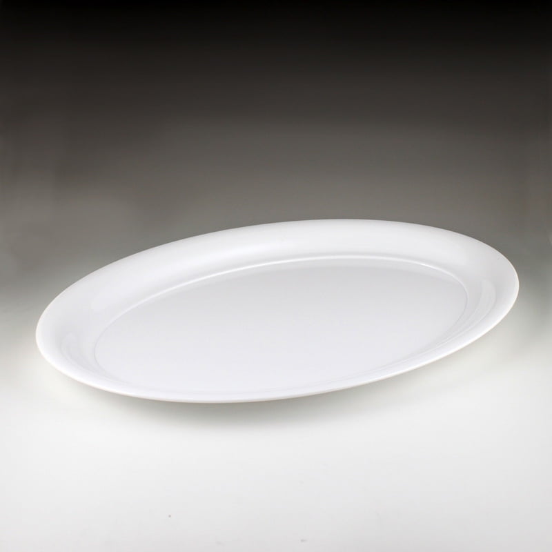 black oval plastic serving tray. platter size is 21" x 14" Walmart