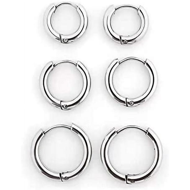 316L Surgical Stainless Steel Small Hoop Earrings 8mm 10mm 12mm