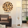 thumbnail image 3 of REZJSWFSMMJ Floor Lamp with Shelves, Modern Square Standing Lamp with Glass Shelves, Corner Display Shelf, 3 of 4