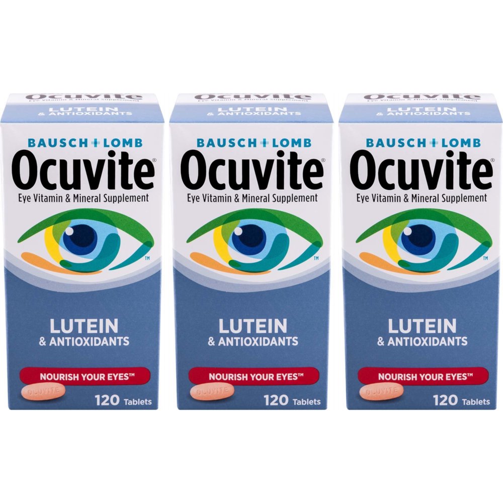 3 Pack Bausch & Lomb Ocuvite Eye Vitamin & Mineral Supplement with