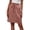 Pink, variant on Paperbag Waist Mini Skirt with Pockets Casual High Waisted Short Skirt Tie Waist