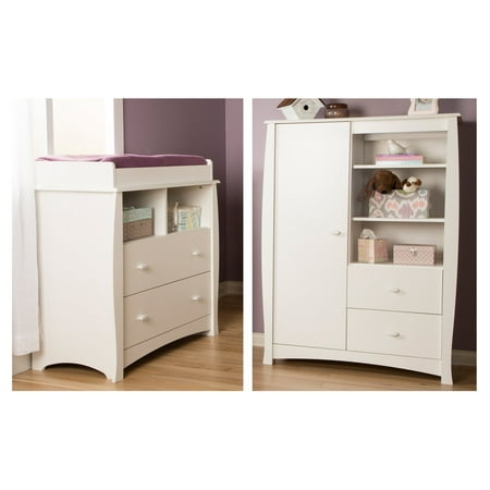 South Shore Beehive Armoire and Changing Table with Removable Changing Station