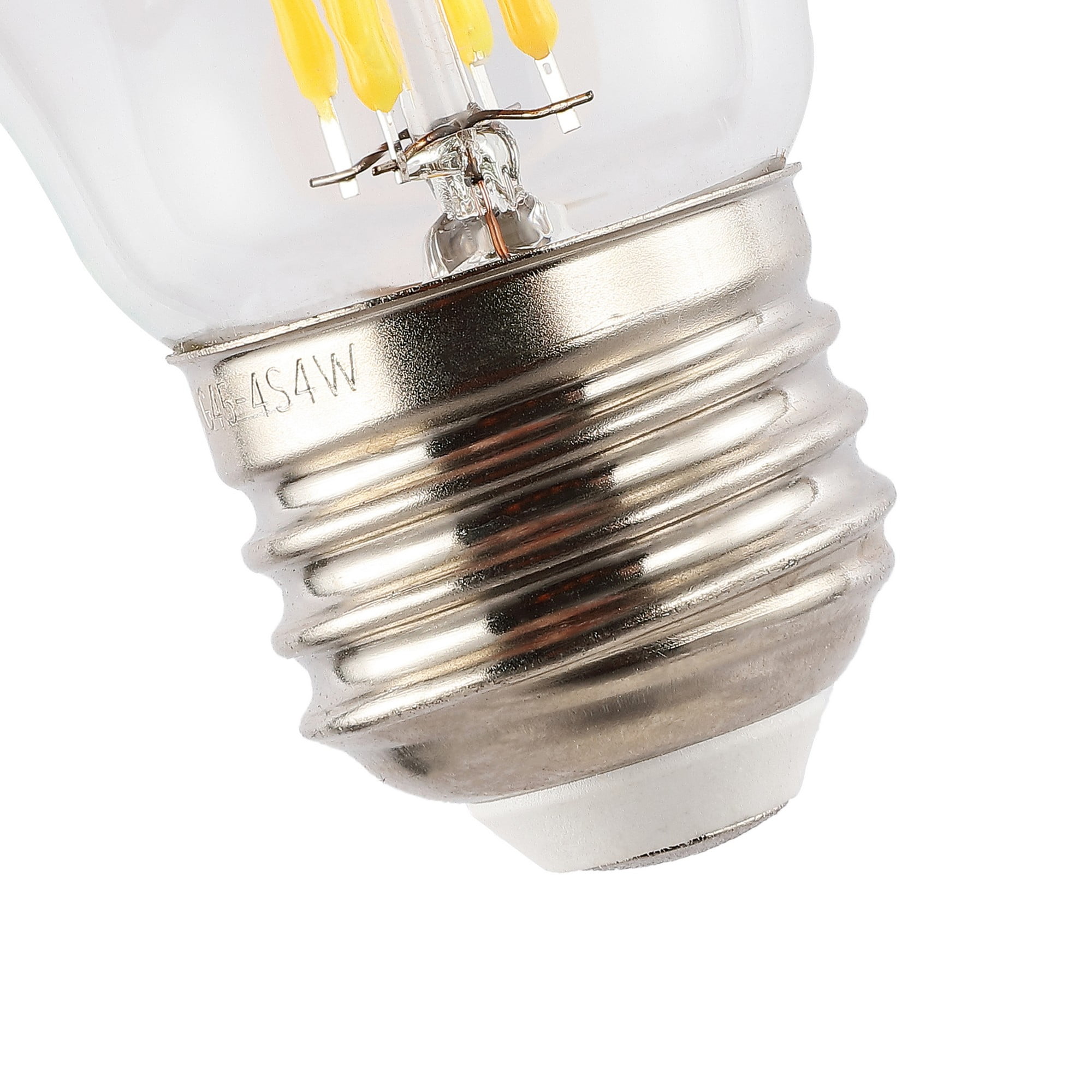 Classic Non-Dimmable G45-4W LED Edison Bulbs with E26 Base, 80+ CRI, Warm White 2700K, 420 Lumens, Clear (Pack of 6)